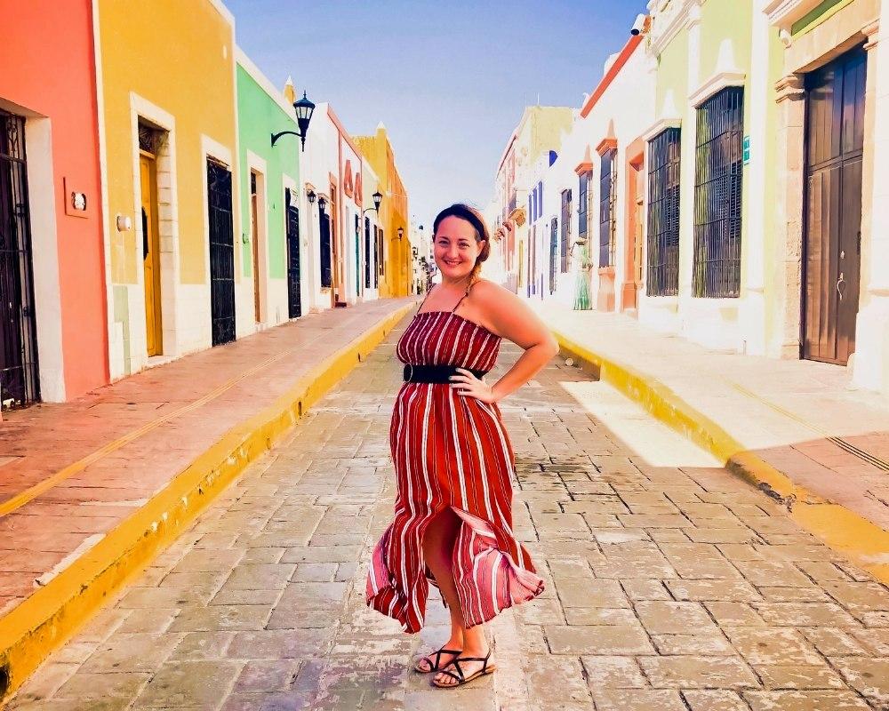 Guest showing off the beauty of Merida, Mexico.