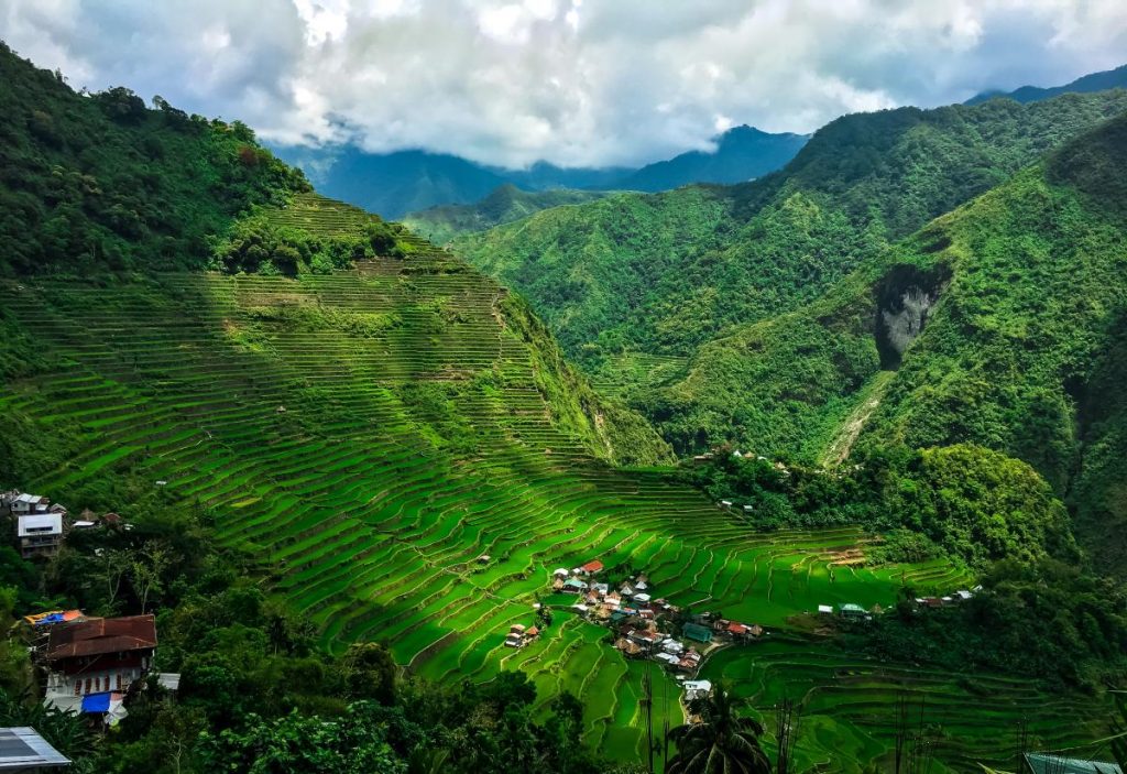 View of the Banaue Rice terraces in the Philippines