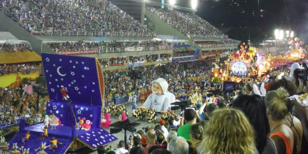 Carnival parade living abroad in Rio De Janeiro Brazil